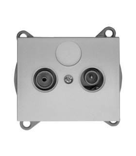 Onyx Gniazdo abonenckie "RTV" przelotowe 14db GAP-O/P SREBRNY Abex 9002314
