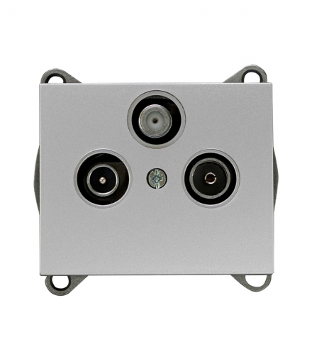 Onyx Gniazdo abonenckie "RTV" satelitarne 3db końcowe GAPS-O/K SREBRNY Abex 9002319
