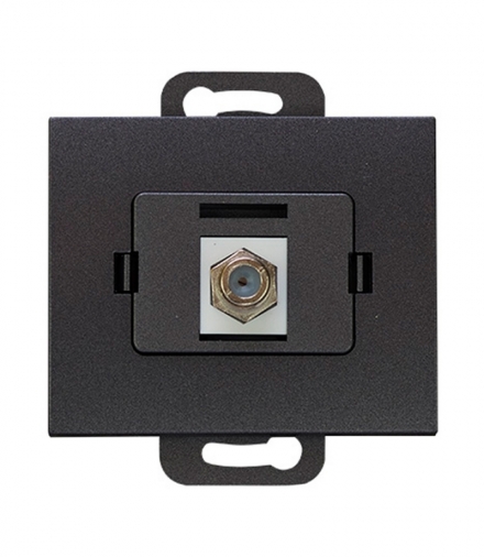 Onyx Gniazdo TV pojedyncze typu F TV-F/F/01 ANTRACYT Abex 9002633