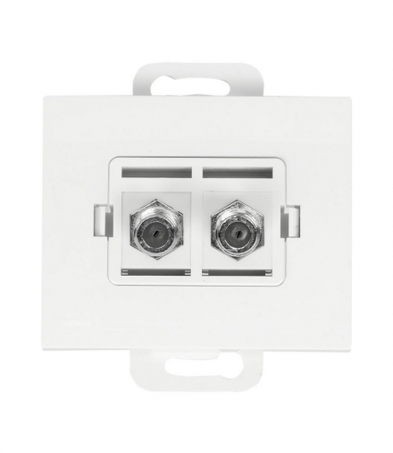 Onyx Gniazdo TV podwójne typu F TV-F/F/02 BIAŁY Abex 9002329