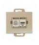 Onyx Gniazdo TV pojedyncze typu F + RJ45 komputerowe pojedyncze nieekranowane 6Cat TVF/F+RJ45/0 SATYNA Abex 9002691