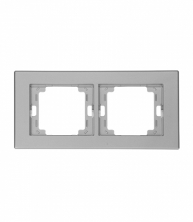 Onyx Ramka podwójna do serii ONYX RA-2O SREBRNY Abex 9002350