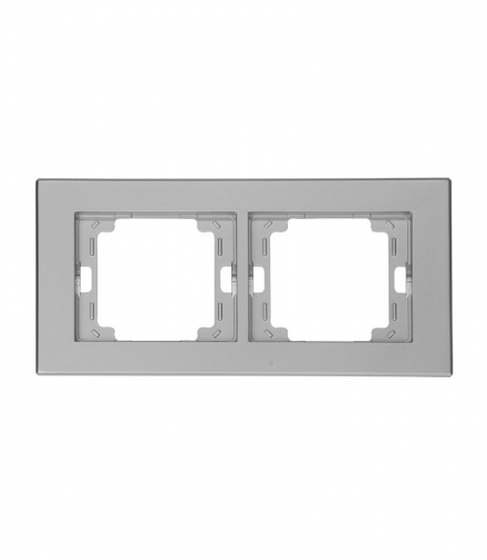 Onyx Ramka podwójna do serii ONYX RA-2O SREBRNY Abex 9002350
