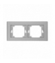 Onyx Ramka podwójna do serii ONYX RA-2O SREBRNY Abex 9002350