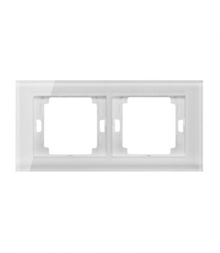 Onyx Ramka podwójna szklana do serii Onyx RA-2O szkło biały Abex