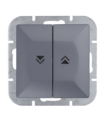 Perła Wyłącznik żaluzjowy p/t 10A, 250V (moduł) WP-11P ANTRACYT Abex 9000107