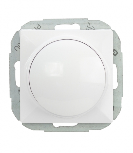 Perła Ściemniacz obrotowy 230V, 50Hz, Pmin:60W, Pmax:400W (moduł) SO-P BIAŁY Abex 9000218