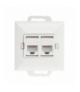 Perła Gniazdo RJ45 komputerowe podwójne nieekranowane 5Cat GTP-20P/M BIAŁY Abex 9000272