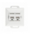 Perła Gniazdo RJ45 komputerowe podwójne nieekranowane 5Cat GTP-20P/M BIAŁY Abex 9000272