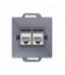 Perła Gniazdo RJ45 komputerowe podwójne nieekranowane 5Cat GTP-20P/M ANTRACYT Abex 9000278