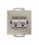 Perła Gniazdo RJ45 komputerowe podwójne nieekranowane 5Cat GTP-20P/M SATYNA Abex 9000276