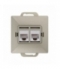 Perła Gniazdo RJ45 komputerowe podwójne nieekranowane 5Cat GTP-20P/M SATYNA Abex 9000276