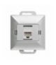 Perła Gniazdo RJ45 komputerowe pojedyncze nieekranowane 5Cat RJ45 - 6CAT/P1 SREBRNA Abex 9001886