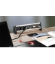 BACHMANN BM-902.004 DESK 1 - Listwa zasilająca: 1x pusty moduł + 2 gniazda zasilania