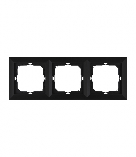 Perła Ramka trzykrotna do serii Perła RA-3P CZARNY MAT Abex 9001512