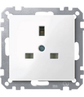 Merten Gniazdo brytyjskie 2P+PE, 13A, 250V, biały