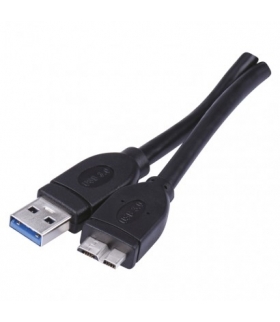 Kabel USB 3.0, wtyk A - micro B, ładowanie, transmisja danych, 1 m, czarny EMOS SB7801