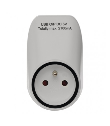 Gniazdo + 2x USB EMOS P0071