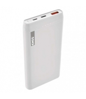 Powerbank EMOS ALPHAQ 10000 mAh biały microUSB + USB C, slim EMOS B0524W