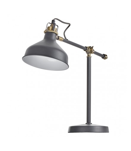 Lampa biurkowa E27 HARRY 56 cm ciemno szary EMOS Z7611