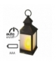 Lampion 12 LED mleczny, 24 cm, czarny, 3x AA, vintage, timer 6szt EMOS DCLV05