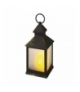 Lampion 12 LED mleczny, 24 cm, czarny, 3x AA, vintage, timer 6szt EMOS DCLV05