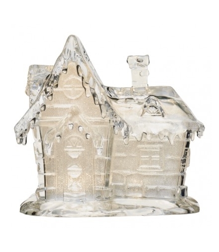 Dekoracje- 3 LED akrylowy domek 16x15 cm, 3x AAA ciepła biel EMOS ZY2319