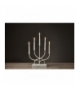 Dekoracje - świecznik biały 5 LED, 40 cm 2x AA metal ciepła biel, IP20, timer EMOS Lighting DCAW07