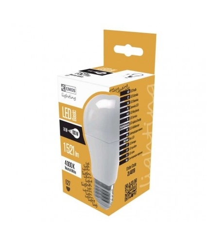 Żarówka LED A60 15,3W E27 neutralna biel EMOS ZL4019