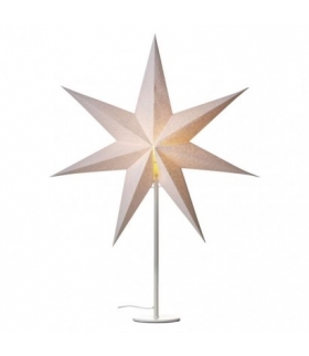 Dekoracje - świecznik biały, papierowa gwiazda biała, 67x45 cm, na żarówkę E14, IP20 EMOS Lighting DCAZ06