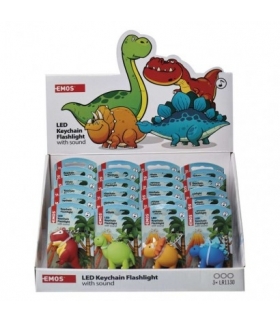Brelok LED dinozaury 3× LR54, 24 szt., display box EMOS P4711