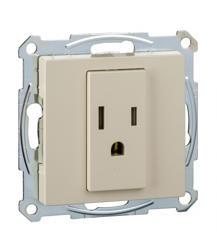 Merten Gniazdo USA z przesłonąSys.M kremowy