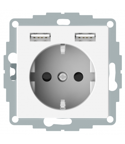Merten GN. SCHUKO Z ŁADOWARKĄUSB 2.1A, B.POLAR