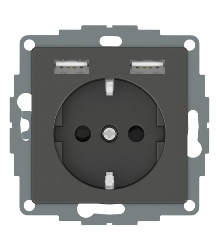 Merten GN. SCHUKO Z ŁADOWARKĄUSB 2.1A, ANTR.