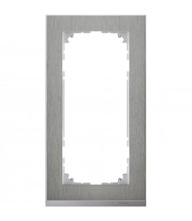 Merten Ramka M-Pure Decor podwójna bez poprzeczki stal szlachetna