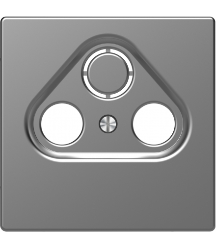 Merten Płytka centralna gniazda RTV 3 otwory D-Life st.nierdzew