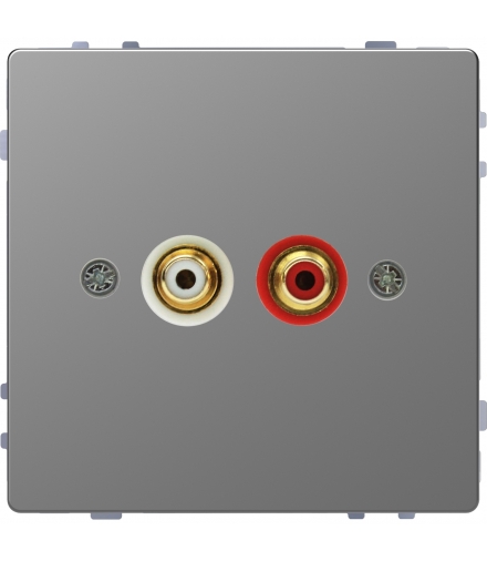 Merten Gniazdo audio D-Life stal nierdzewna