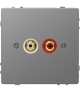 Merten Gniazdo audio D-Life stal nierdzewna