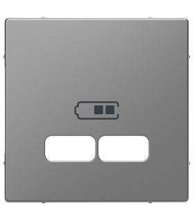 Merten Pł.centr. do ładowarki USB, stal nierdz.
