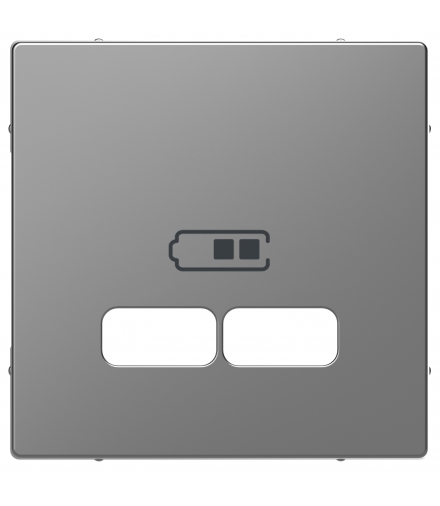 Merten Pł.centr. do ładowarki USB, stal nierdz.