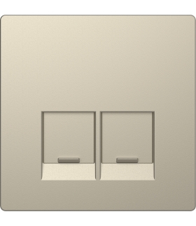 Merten Pł.centr.gn.2xRJ45 D-Life piasek sahary