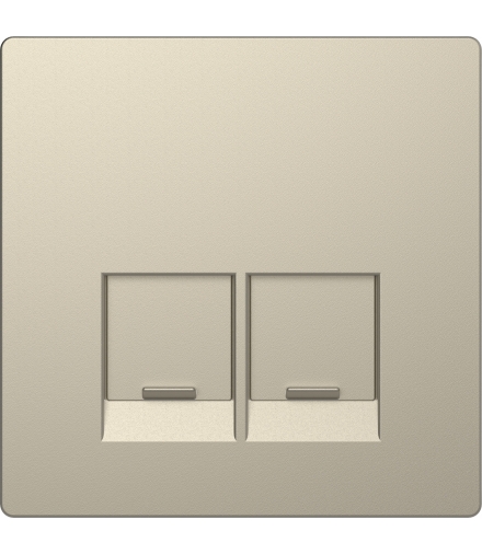 Merten Pł.centr.gn.2xRJ45 D-Life piasek sahary