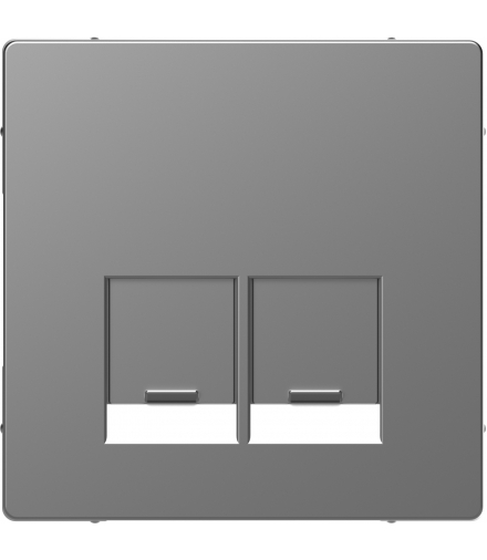 Merten Pł.centr.gn.2xRJ45 D-Life st.nierdzewna