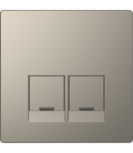 Merten Pł.centr.gn.2xRJ45 D-Life nikiel