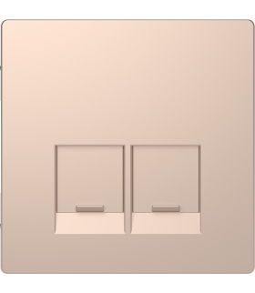 Merten Pł.centr.gn.2xRJ45 D-Life szampan met.