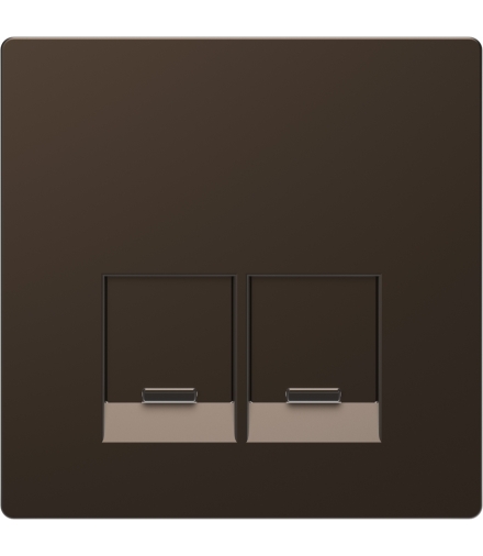 Merten Pł.centr.gn.2xRJ45 D-Life mocca met