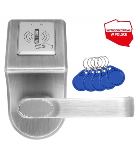 SZYLD Z KONTROLĄ DOSTĘPU EURA ELH-60B9 SILVER z czytnikiem RFID, uniwersalny rozstaw śrub mocujących