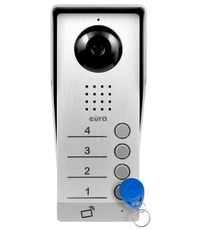 KASETA ZEWNĘTRZNA WIDEODOMOFONU EURA VDA-94A3 EURA CONNECT - czterorodzinna, czytnik zbliżeniowy