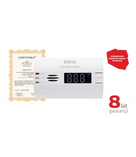 CZUJNIK CZADU EURA CD-80B8 - bateryjny, DC 3V, LCD