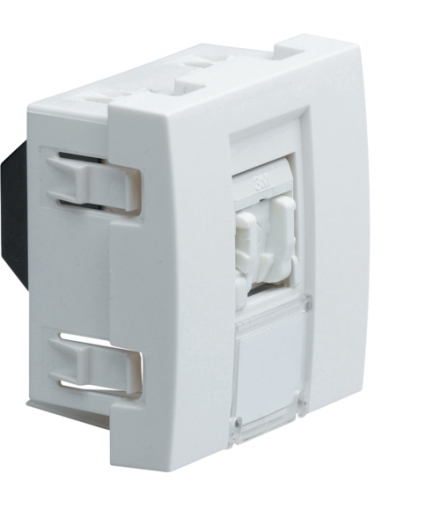 systo Gniazdo informatyczne z polem opisowym 1x RJ45 kat. 6 UTP 2M biały Hager WS220